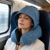 Легкая подушка с наполнителем и капюшоном со съемным чехлом, пригодным для машинной стирки, для дома и путешествий