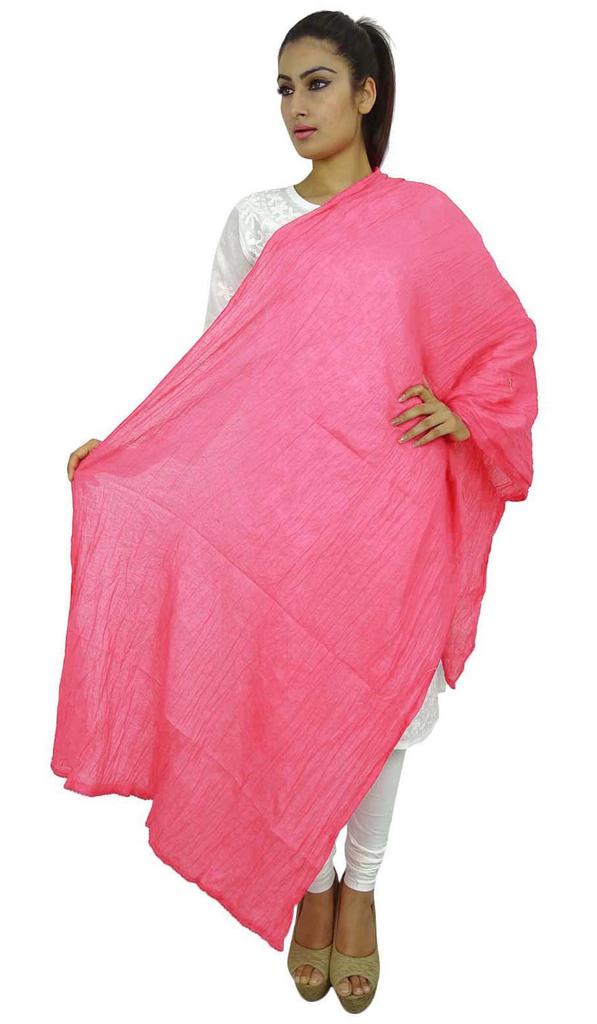 Женский индийский длинный палантин Dupatta из хлопковой смеси Chunni Neck Wrap Tassel Scarf