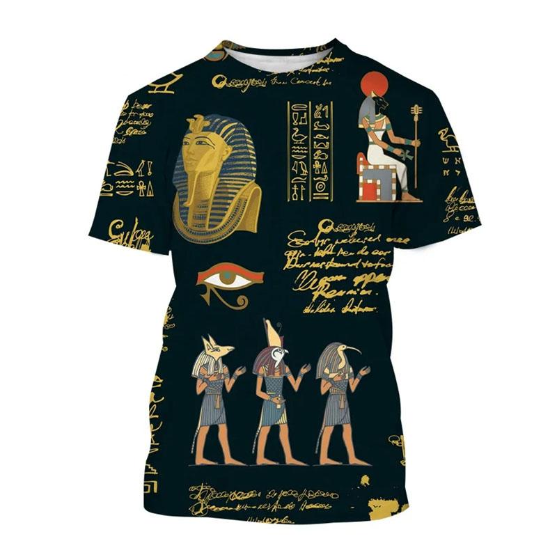 3D T-Shirt Ancient Egyptian God Eye Of Egypt Printing Short Sleeve Tops Men Harajuku Streetwear Oversize T-Shirts Size XS-6XL