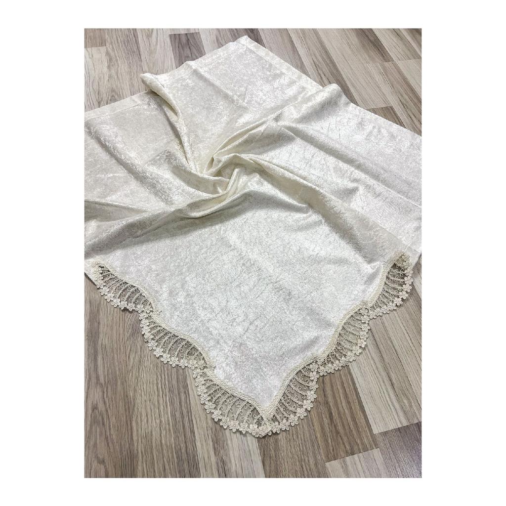 6 Piece Velvet French Laced Dowry Box Boxed Prayer Rug Set Bride Groom Set