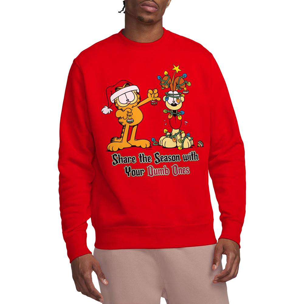 Свитшот унисекс для взрослых «Гарфилд: Поделись сезоном»