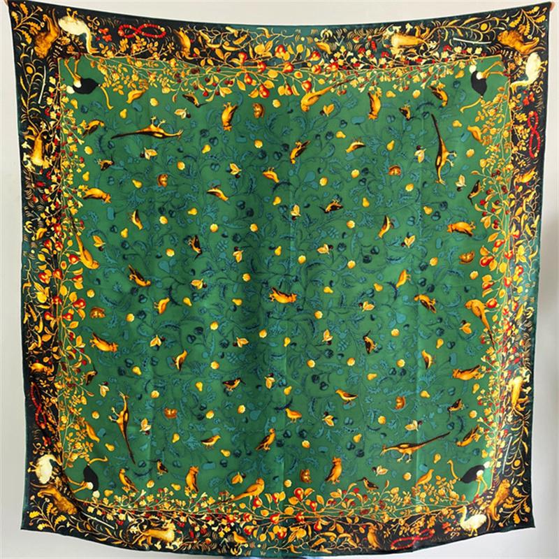 110*110 см квадратный шелковый шарф женский модный принт маленький шейный платок офисный женский пояс для волос носовой платок женский платок шаль шарф