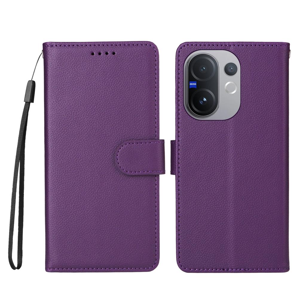 Чехол для vivo V60 5G с блокировкой RFID, 3 слотами для карт, кожаный чехол для телефона из ПУ с ремешком на запястье