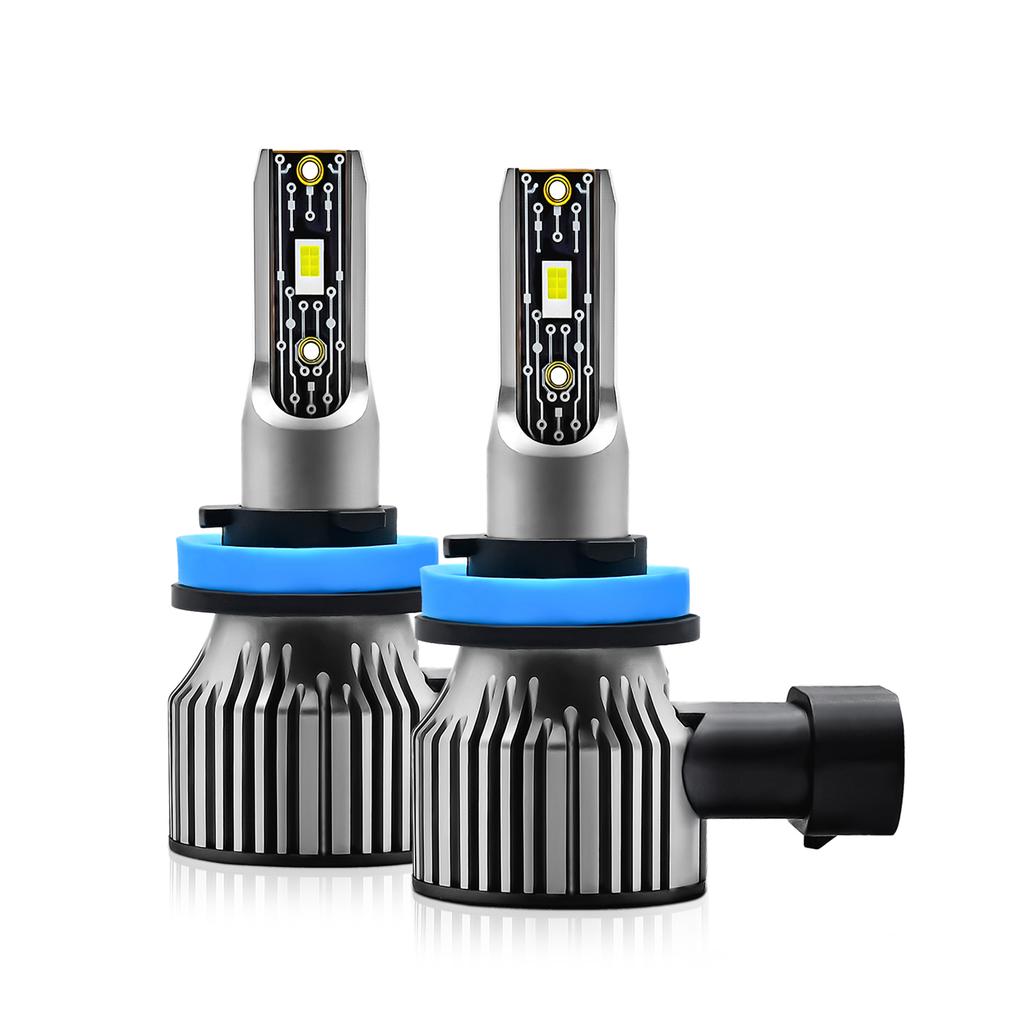 H8/H9/H11 LED Headlight Bulbs IP68 Waterproof Car LED Headlight Bulbs 6500K 120W 12000LM Bright LED Headlights, 2PCS