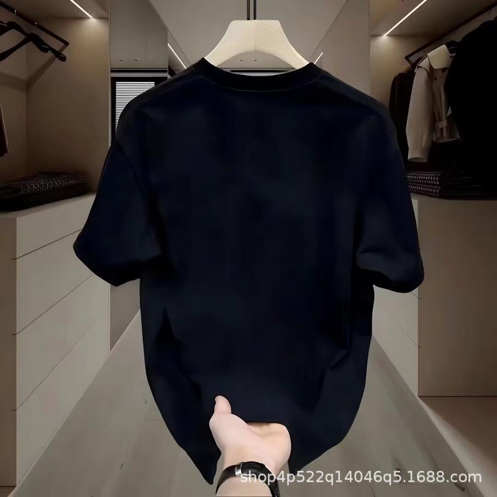 Креативная печать Хлопковая футболка с коротким рукавом Мужская Модный бренд Ruffian Красивая футболка с коротким рукавом Летняя Повседневная с коротким рукавом