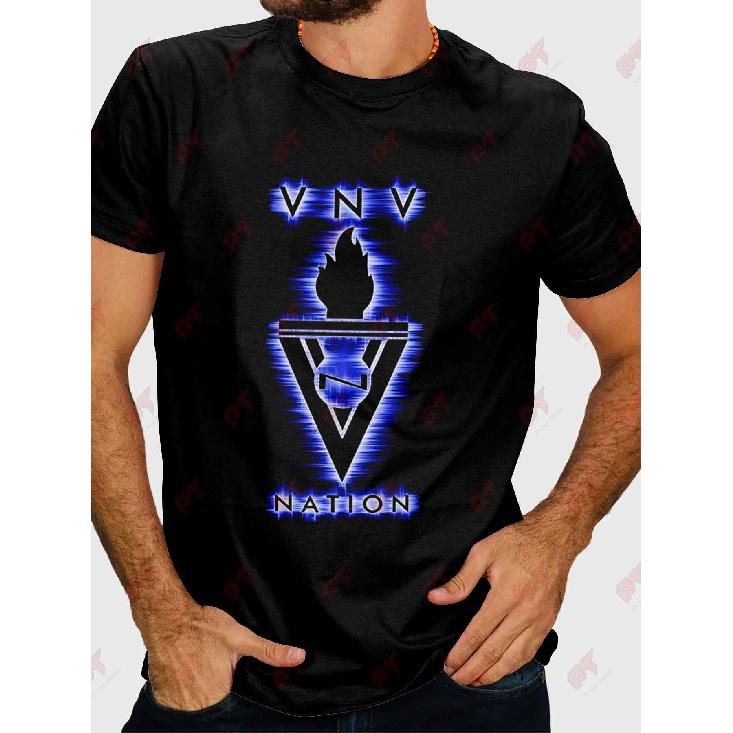 VNV Nation Alternative Electronic Band T-Shirt | Casual Crew Neck, Slight Stretch Fabric, Regular Fit, Print Pattern, All-season