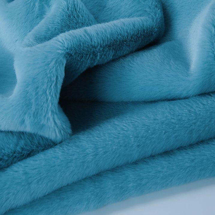 Однотонная длинноворсовая плюшевая ткань по метрам для одежды, одеял, пальто, шитья, высококачественная имитация кроличьего меха рекс, мягкая шелковистая