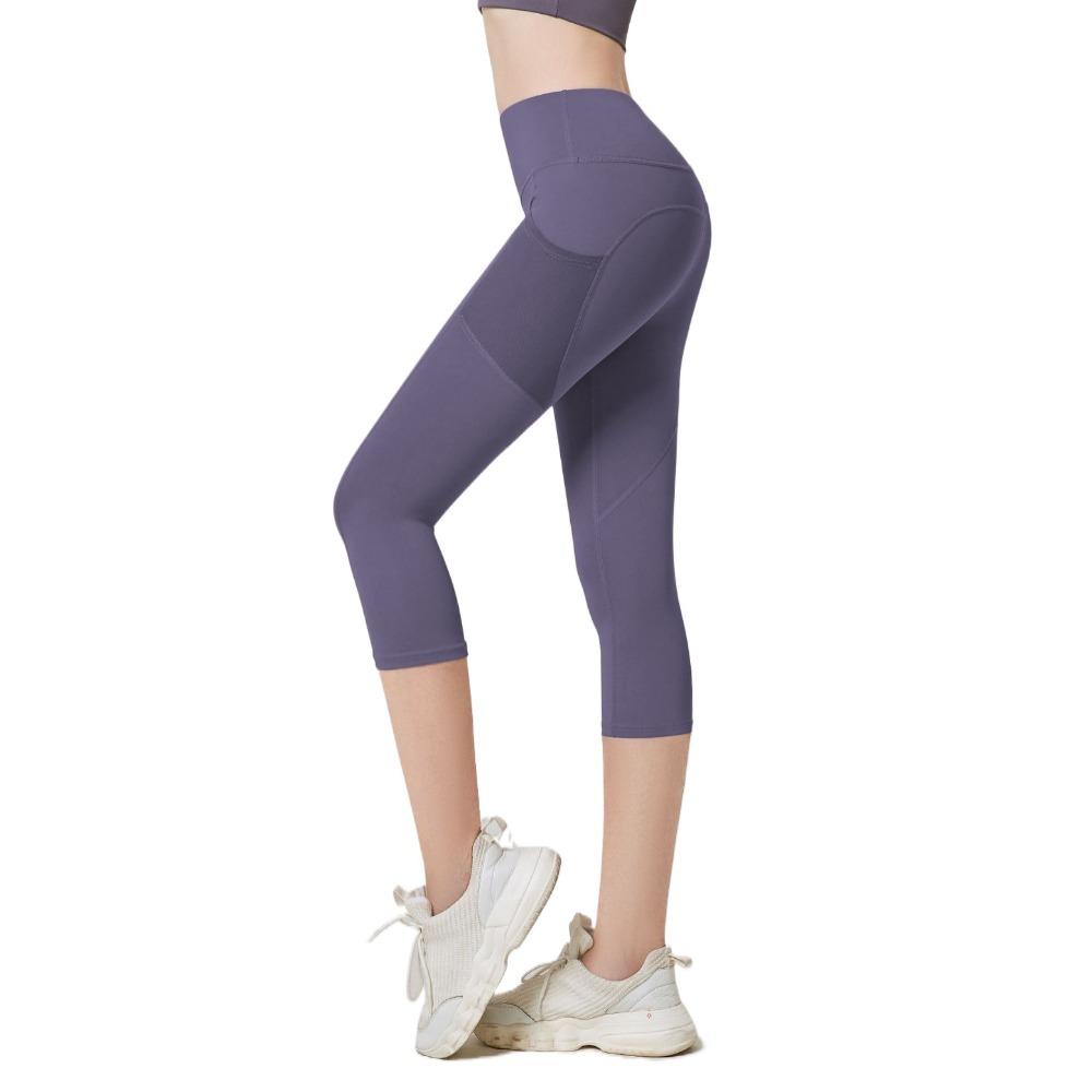 Mesh Pocket Fitness Pants Sportswear Sports Leggings Yoga Cropped Pants Women