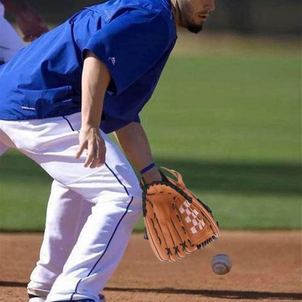 PU Leather Baseball Glove 3 Color Fielding Gloves Throwing Softball Mitt Glove Teenager