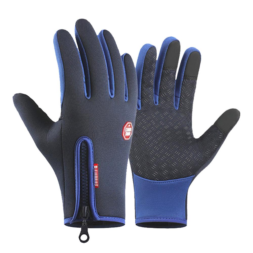 Ветрозащитные зимние плюшевые перчатки Теплые перчатки для сенсорного экрана Перчатки для езды на мотоцикле и велосипеде