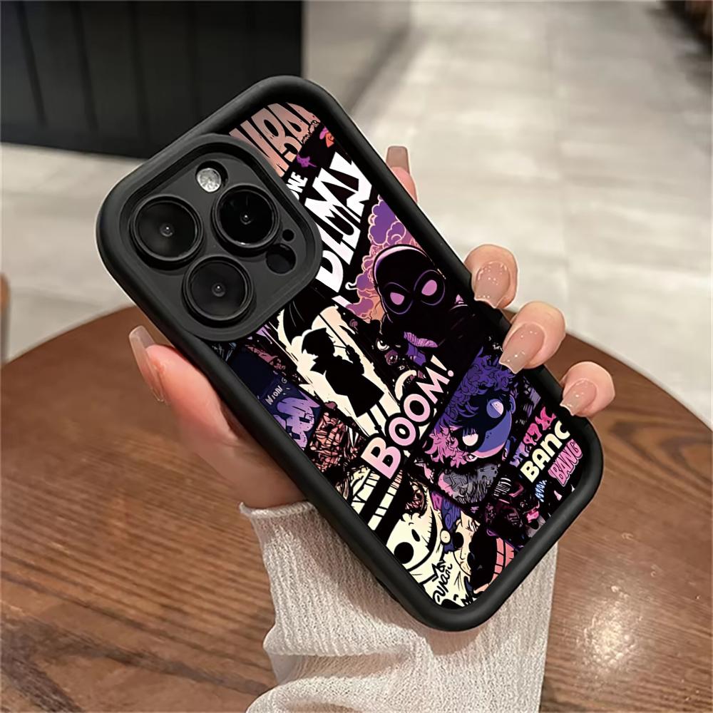 Модный Чехол для Телефона в Стиле Граффити Пламя Панк для iPhone 16 14 15 Pro Max 13 12 11 X XS XR 7 8 Plus SE 2022 Ударопрочный Защитный Чехол