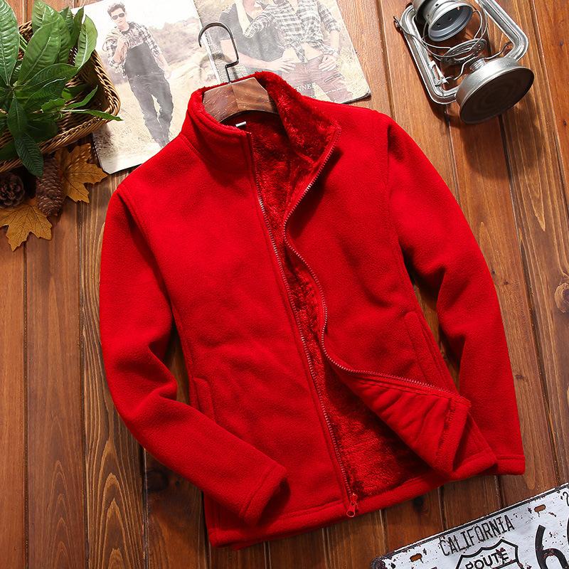 Зимний свитер, пальто, флисовая куртка, толстая однотонная куртка из кораллового флиса