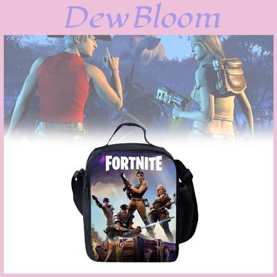 Мультяшная сумка-ланч для детей Fortnite из дышащей ткани Oxford для ежедневного использования