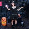 Halloween Children's Clothing, Japanese-style for Girls Lolita Gothic Little Devil Cross and Six-pointed Star Short-sleeve Dress