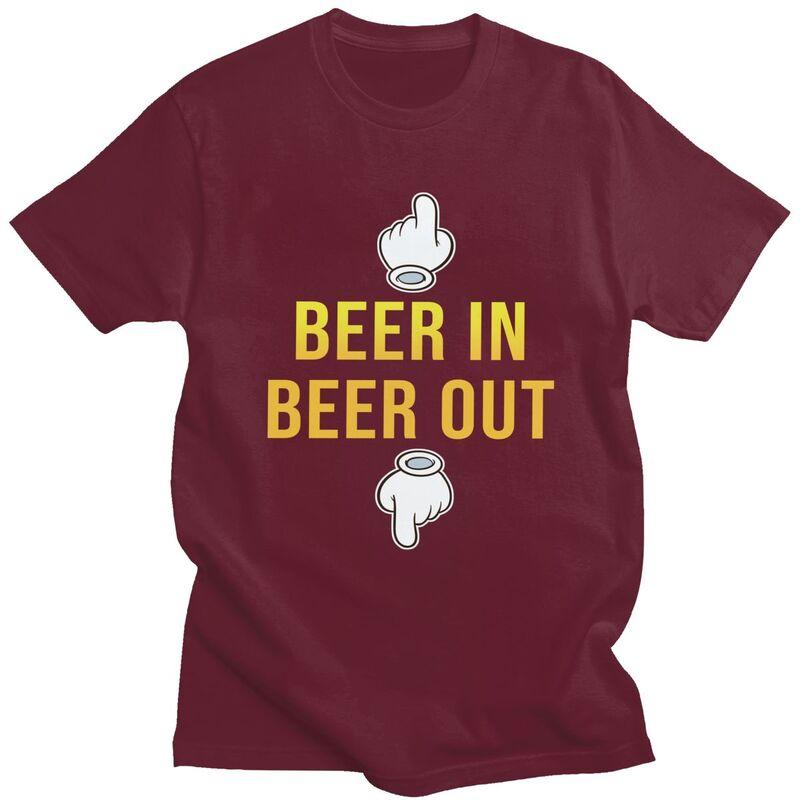 Мужские футболки с принтом 'Custom Beer In Beer Ou' 100% хлопок Повседневные футболки