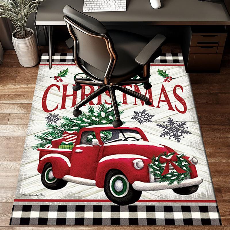 Christmas Vintage Truck Area Rug Suitable for Indoor And Outdoor,Carpets for Kitchens, Homes, Offices, Living Rooms,Home Decor,Christmas Gift
