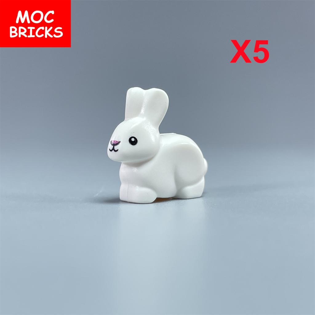 Нетоксичные Moc Кирпичи Животное Леса Джунглей Лесная Сцена Лебедь Кролик Мышь Птица Собака Сборка Строительные Блоки Детские Игрушки Пластиковая Кукла