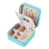 Portable Square Jewelry Box with Mirror European-American Style Travel Storage for Necklace Stud Earrings Ring-Cross-Border