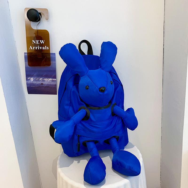 2024 Летний милый нейлоновый рюкзак с кроликом для студентов - повседневная модная сумка