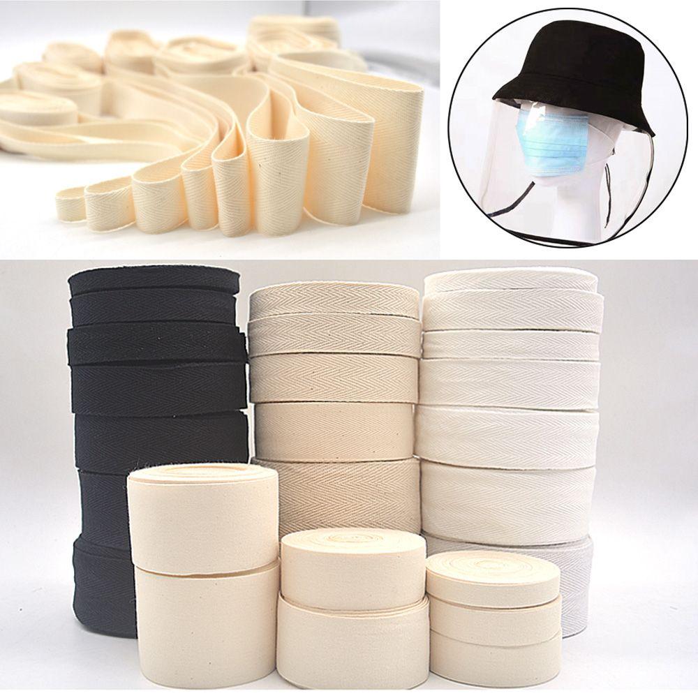50M Cotton Bias Binding Tape Roll Sewing Trims Craft Edging Ribbon Trimming 1-5cm Wide Herringbone Fabric Crafts DIY