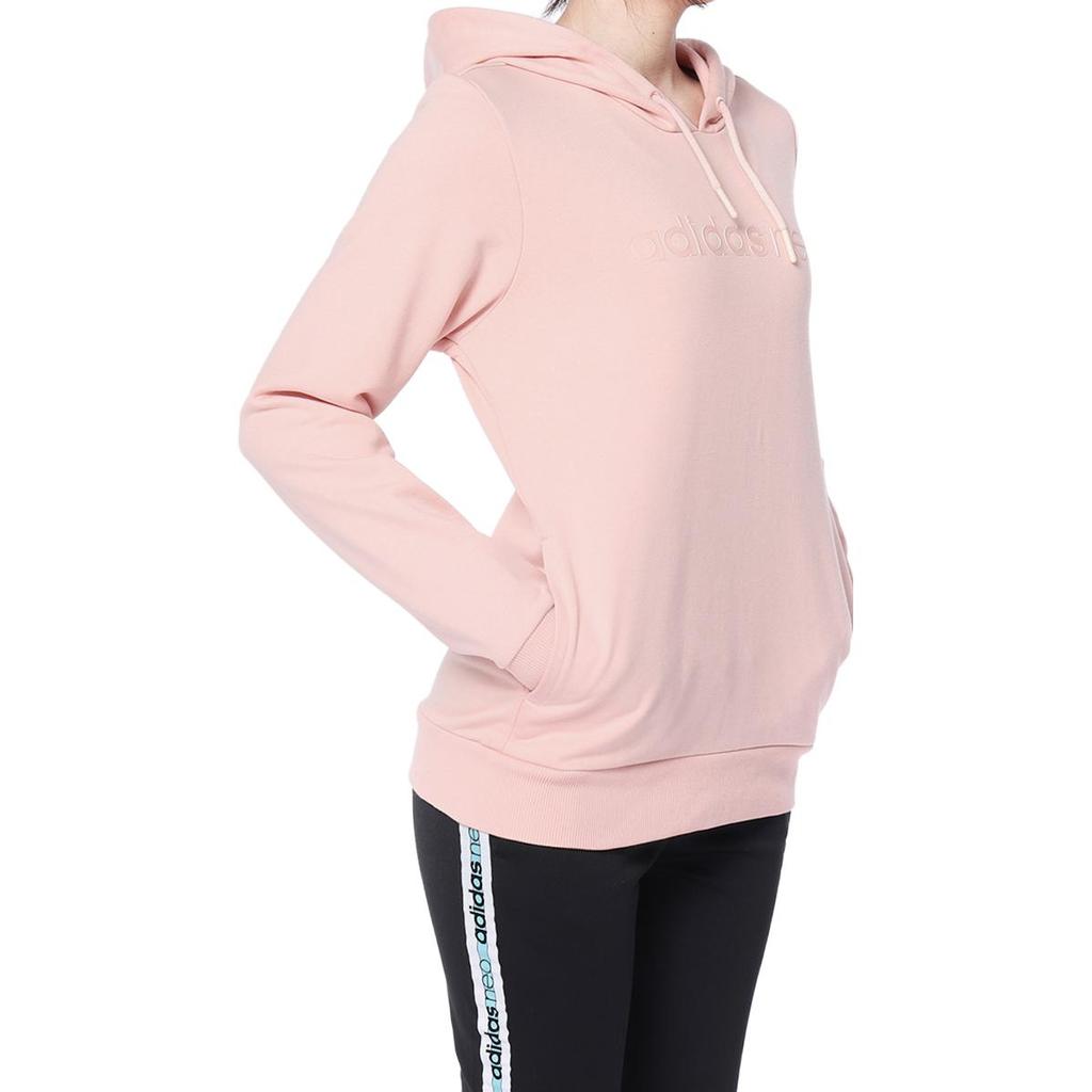 Adidas Sweatshirts Women's Pink Hooded Moderate Regular DU2371