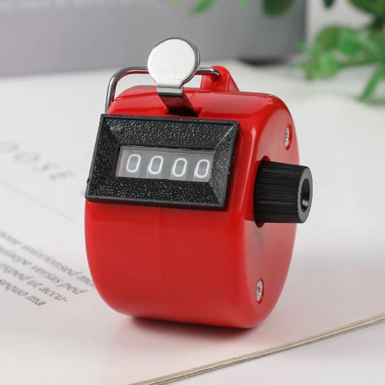 Ручной счетчик с 4-значным числом, счетчик-кликер для тренировок, вязания, рыбалки, гольфа, спортивных мероприятий, ручной механический счетчик шагов