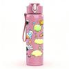 1PC Colorful Planet Star Doodle Pattern 750ml Color Plastic Sports Water Bottle Leakproof Flip Straw Lid Suitable for Sports Office Home Use