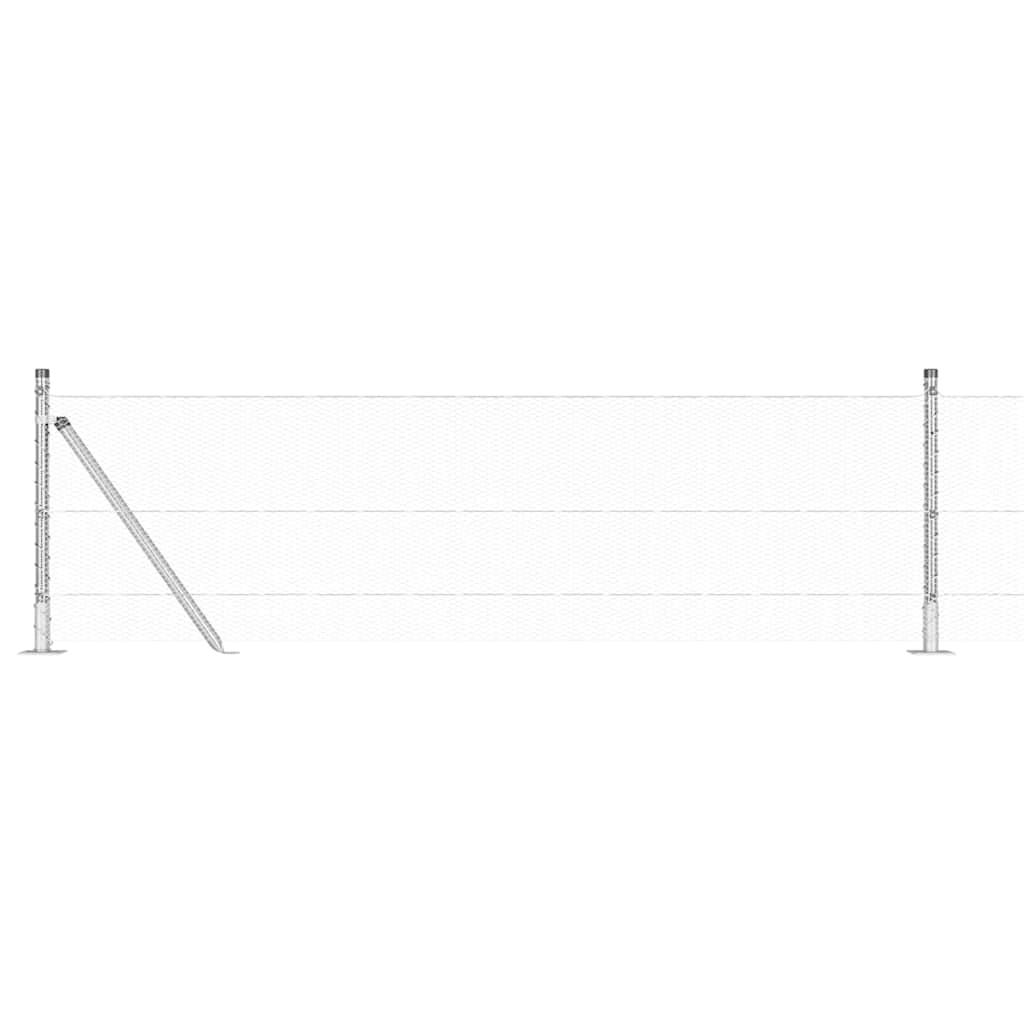 Welded Wire Fence with Concrete Foundation 10 x 0.6 m (W x H)