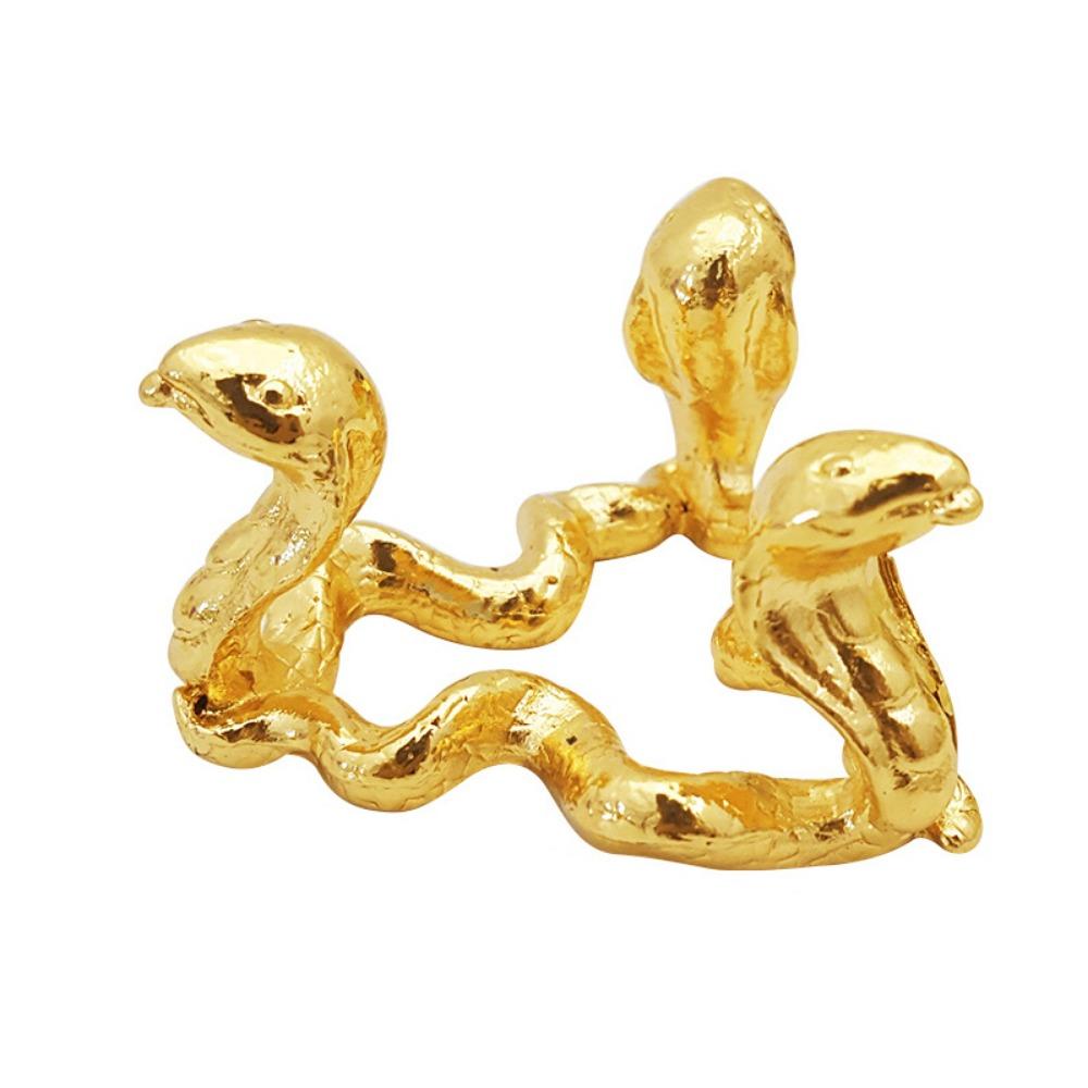 Triangle Crystal Ball Metal Base Dragon Snake Sphere Display Holder Snake Year Ornament  Home Decor