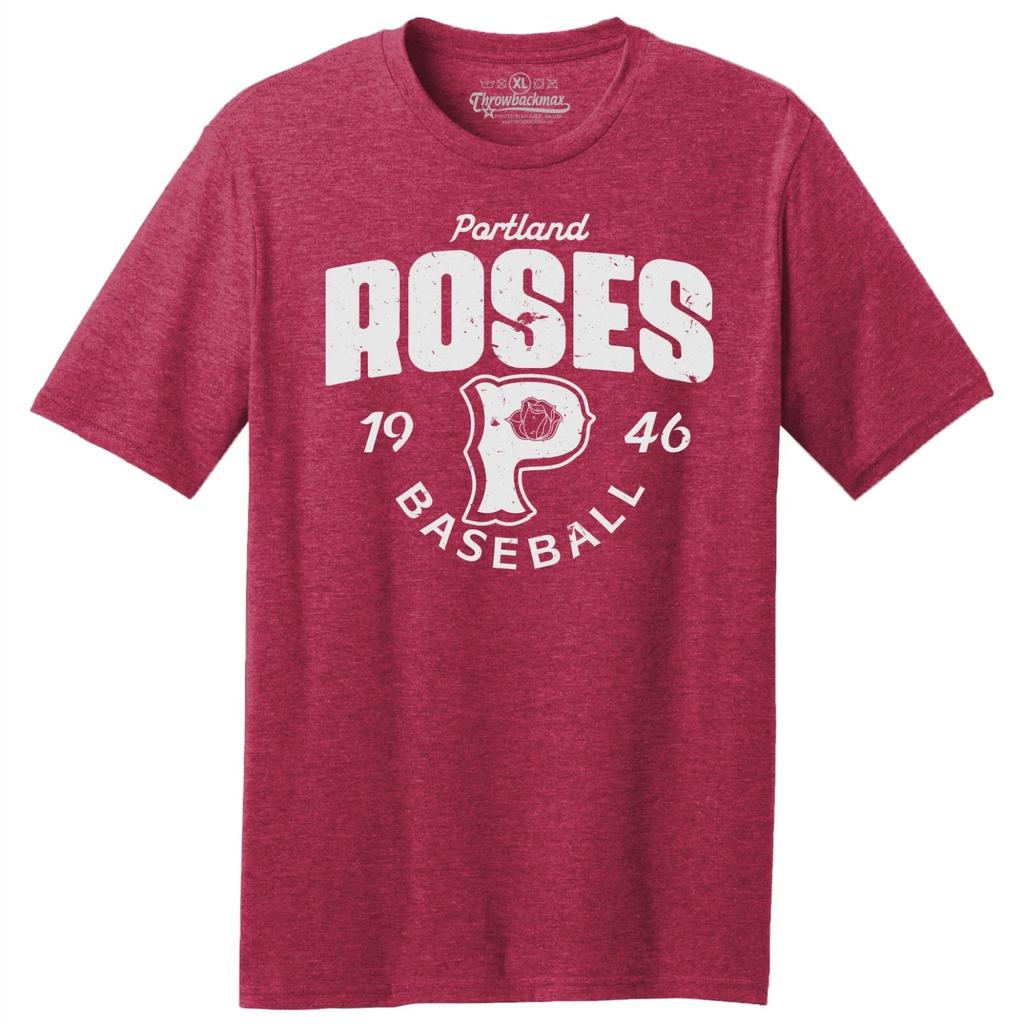 Portland Roses 1946 Baseball TRI-BLEND Tee Shirt - Timbers, Trailblazers