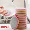 5/10 шт. двусторонняя губка для мытья посуды, кастрюля, губки для мытья посуды, бытовые чистящие средства, кухонная посуда, щетка для мытья посуды