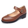 Women's Wedge Shoes Women Ankle Strap Casual Flat Shoes Woman Work Office Pumps Comfort Genuine Leather Shallow Mouth Mom Shoes