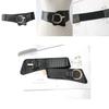 Womens Wide Elastic Waist Belt For Dresses And Coats With Cshaped Buckle And Stitching Design