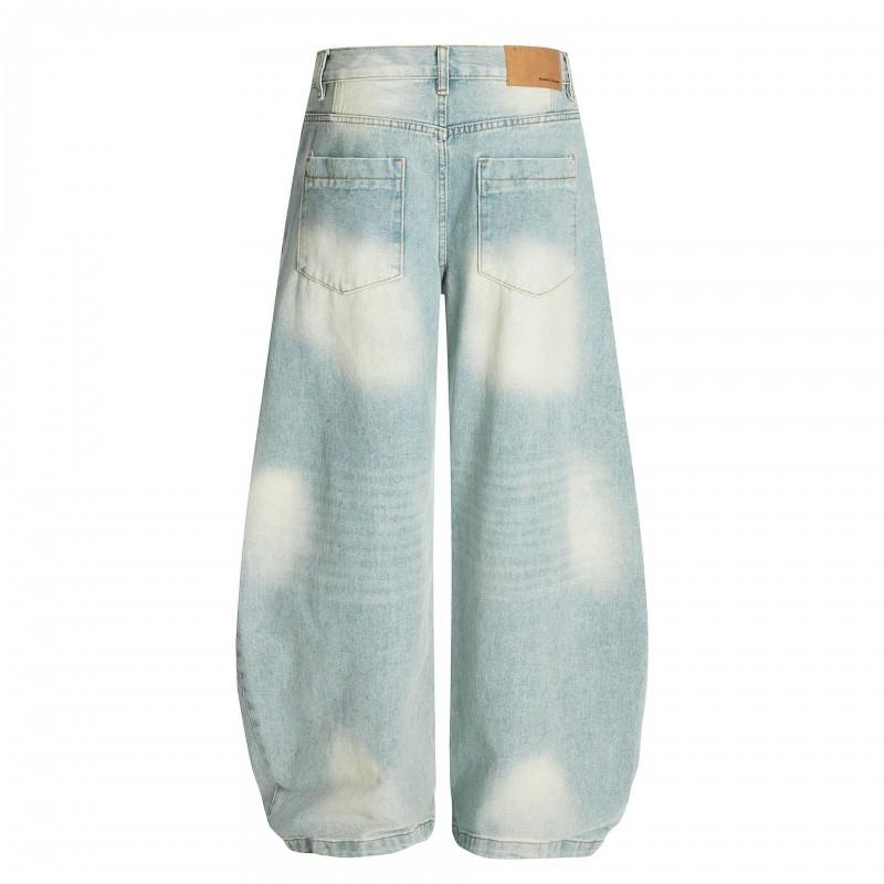 Magic Bear 2026 American Street Style Jeans Vintage Washed Wide Leg Pants Teens