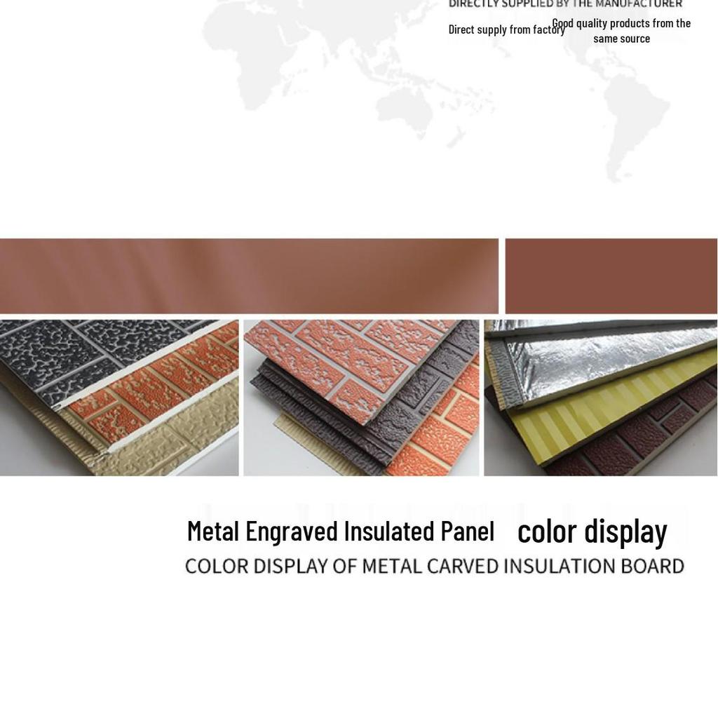 Polyurethane Insulated Decorative Exterior Wall Panel for Light Steel Villa
