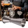 2pcs Double Sided Double Jigger 304 Stainless Steel Bar Measuring Cup Premium Bartending Tool  Party