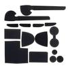 1 Set Black Gate Slot Mat Cup Holder Pad PVC Fit for Mitsubishi Triton L200 Cab 4DR 2015 2016 2017 2018