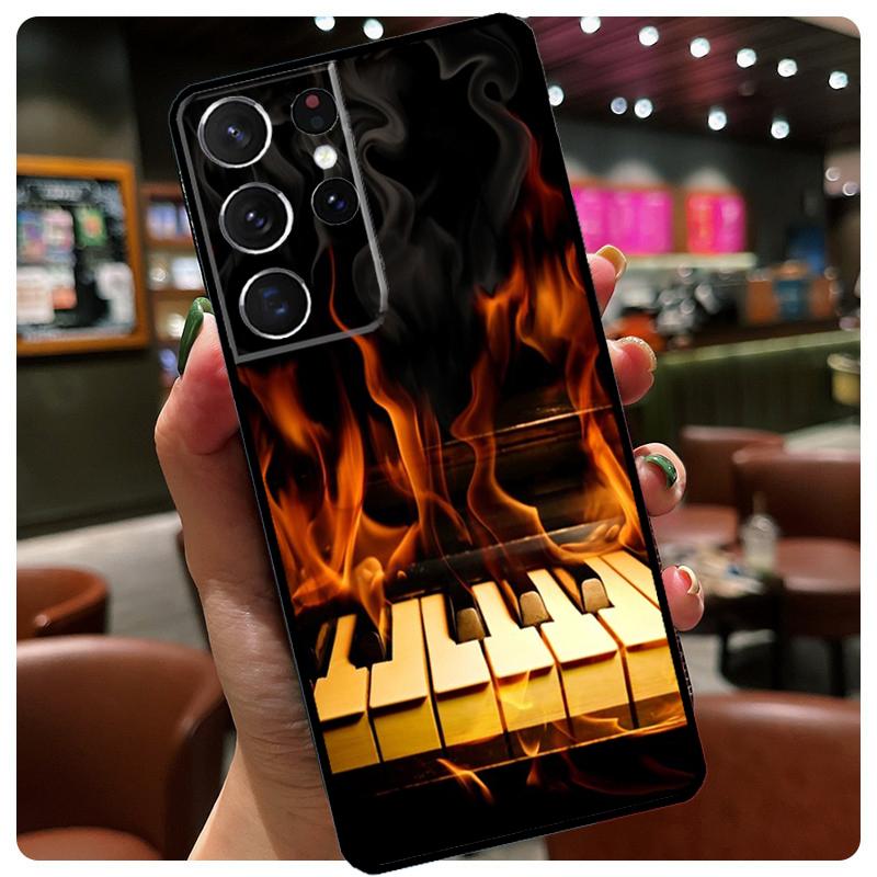 Музыкальный Пианино Элегантный Чехол для Телефона Для Samsung Galaxy S24 Ultra S20 S21 S22 S23 S25 Ultra S9 S10 Plus S25 FE Чехол