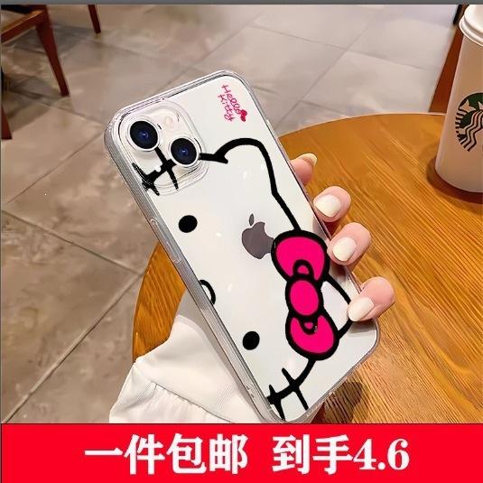 Милый мультяшный прозрачный чехол HelloKitty для Apple 16pm, чехол для мобильного телефона, противоударный, полностью закрывающий, мягкий, 14, защитный чехол для внешней торговли