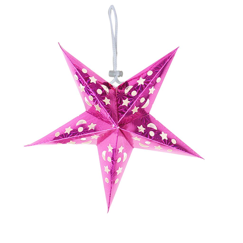18 Inch Christmas Decoration Xmas Paper Star Holiday Star Hanging Ceiling Stars Pendant 3D Christmas Tree Lampshade 3D Paper Star Hanging Decoration