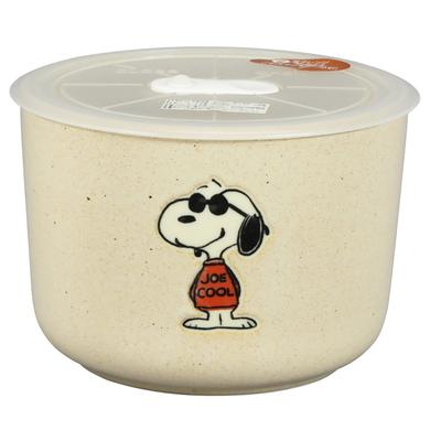 Snoopy Емкость для хранения риса Диаметр 13 см x Высота 9 см Герметичное хранение Сделано в Ямаке Контейнер, Большой, (800мл), Гигиеничный контейнер с открыванием в одно касание,