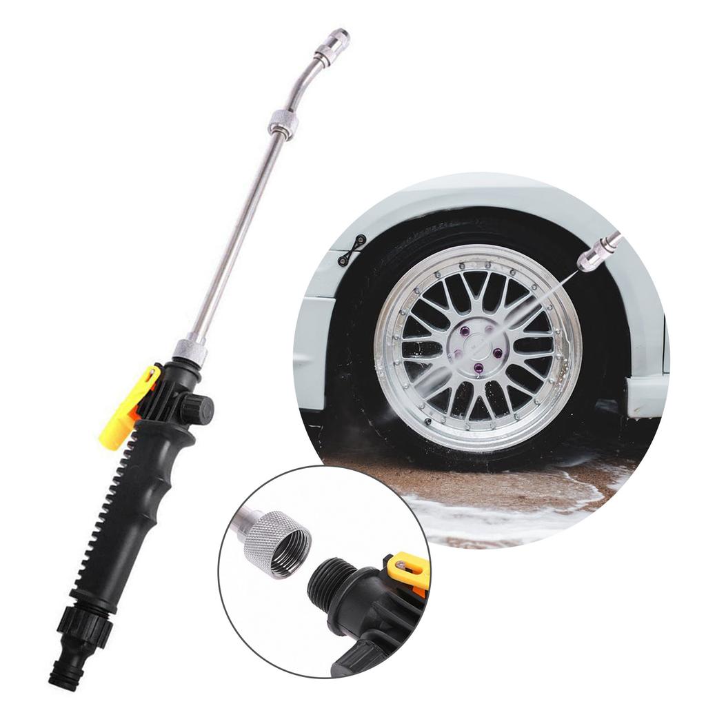 2-in-1 High Pressure Washer Adjustable Nozzles Detachable Hose Fit Standard Hose Car Washing Wand