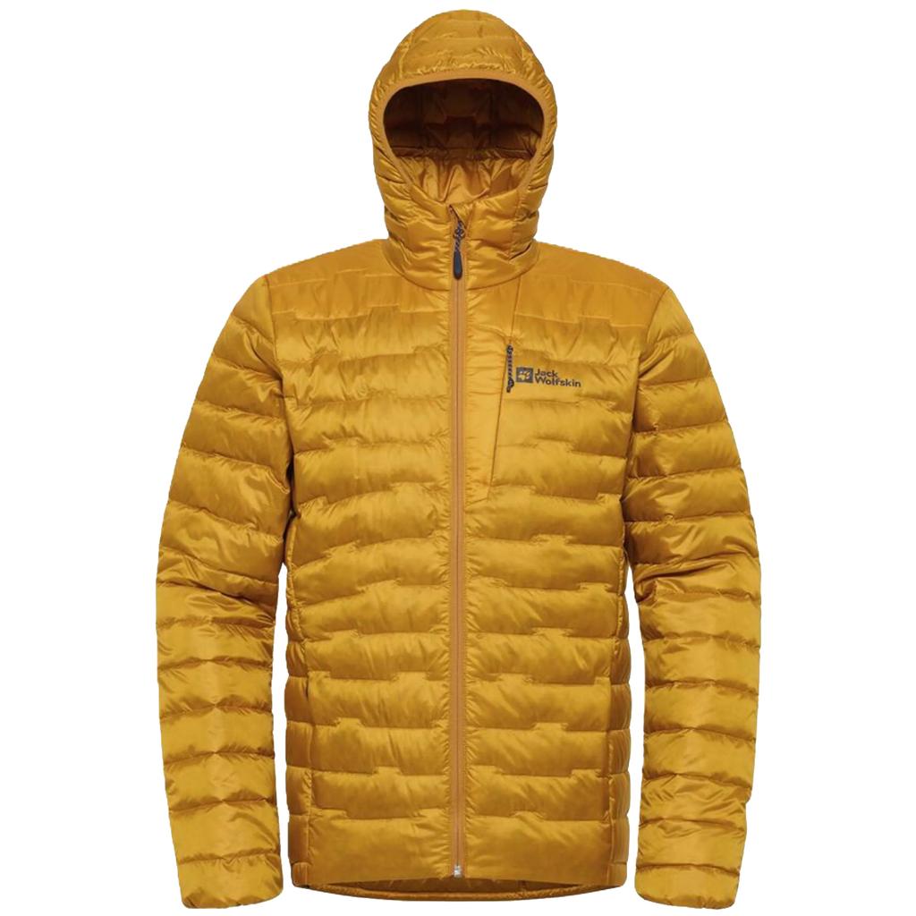 Jack Wolfskin Пуховик Passamani с капюшоном M, Мужская оранжевая куртка