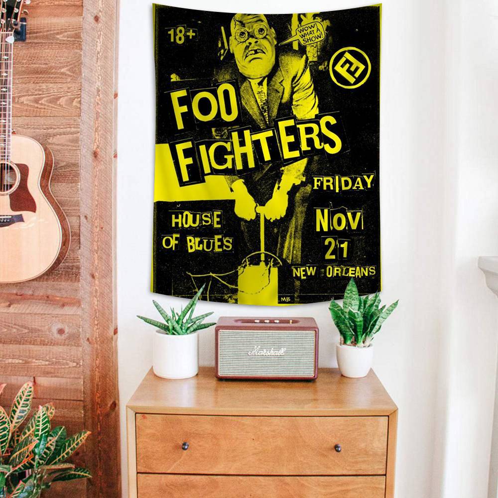 Гобелен с аниме-изображением группы Foo Fighters для гостиной, дома, общежития, декор для дома