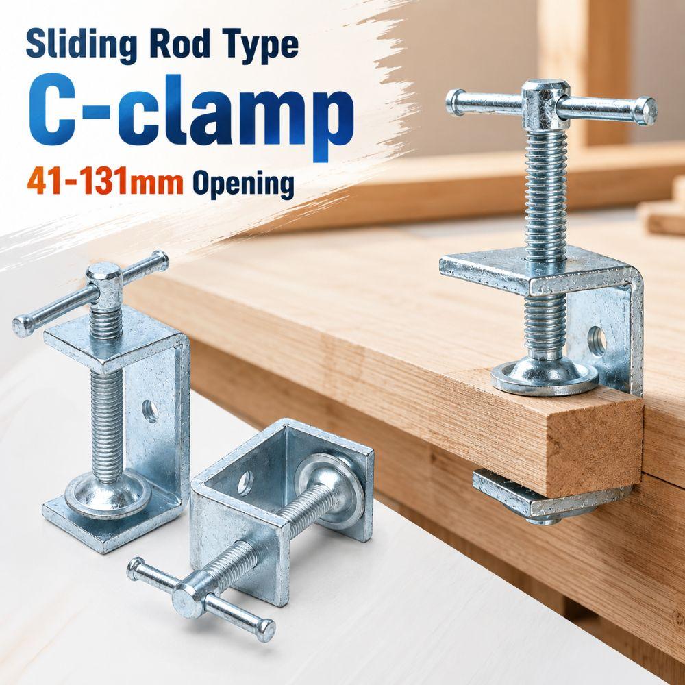 Adjustable Square Clamp Zinc Plating Fixed Holder Clip Professional C-clamp  Hardware Fasteners