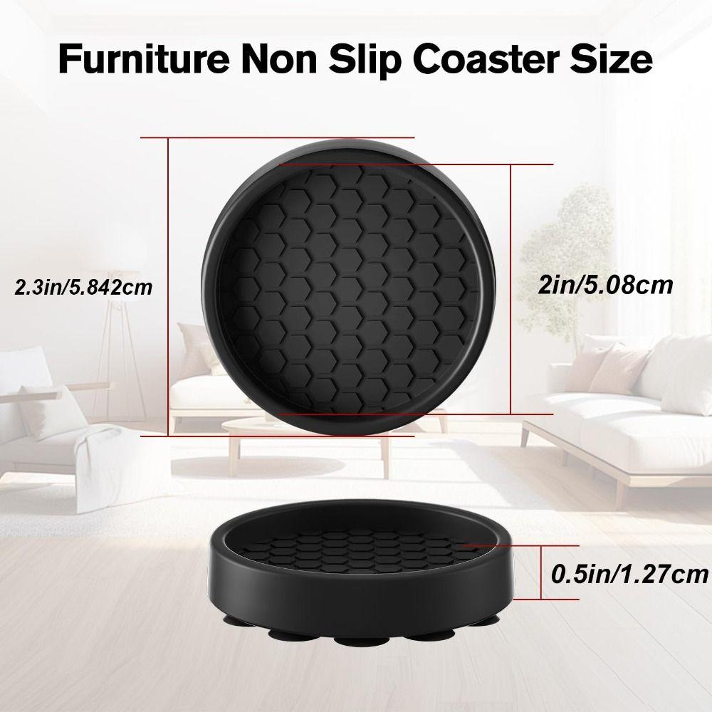 Black Brown Silent Table Leg Pads Diameter 5 Cm Round Sofa Coaster  Furniture and Sofa