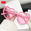 Love Heart Shaped Sunglasses Wedding Party Decoration Women Big Frame Fashion Retro Pink Cat Eye Vintage Sun Glasses