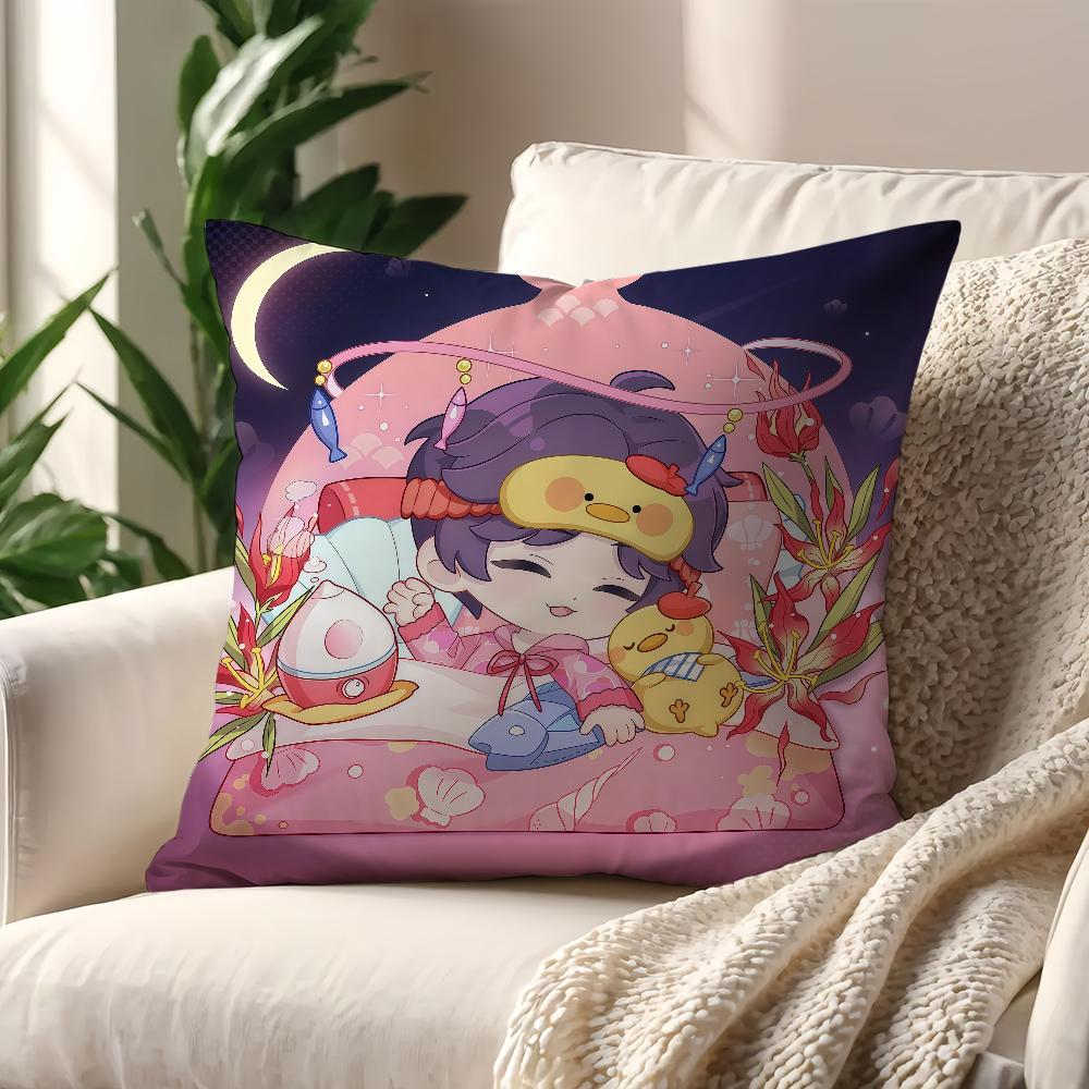 kawaii chibi art sleep Love and Deepspace cushion cover For Pillow Printing Sofa Decoration Home Room Office Nordic Simplicity