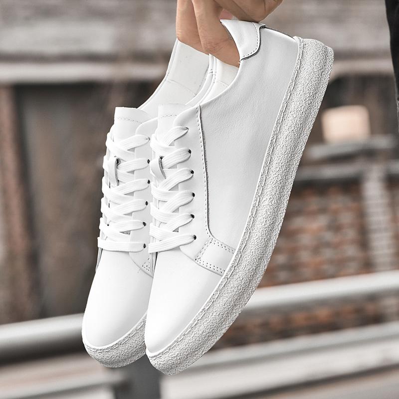 Genuine Leather Lace-Up School Footwear Fashion Men Casual Shoes All-match Business Walking Shoes Men Classic Skate Shoes Men