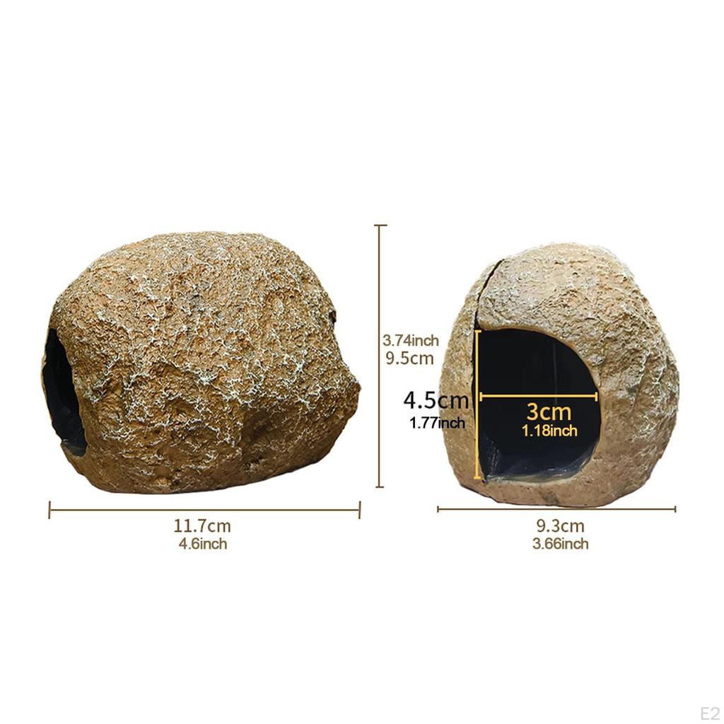 Aquarium Hideaway Rock Shelter, Artificial House Cave, Fish Tank Ornament for Desk Living Room
